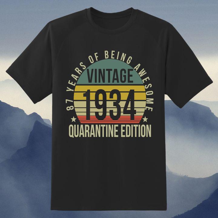 87Th Birthday Retro Limited Edition 1934 Quarantine Birthday Classic Shirt