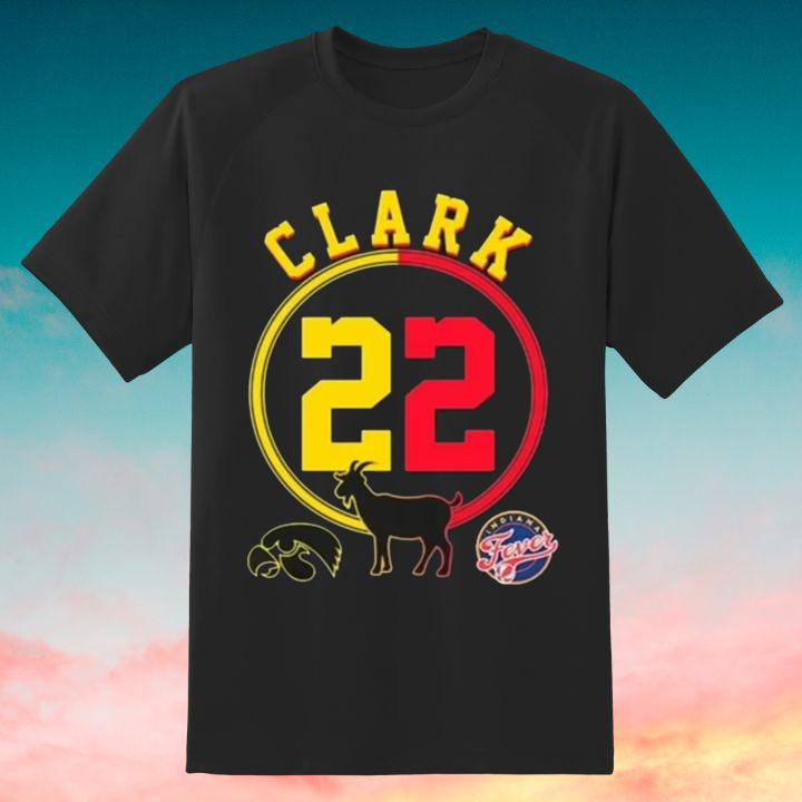 Caitlin Clark Iowa Hawkeyes T-Shirt - Indiana Fever Goat Team Style
