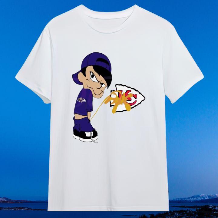 Baltimore Ravens Calvin Peeing on Chiefs Shirt