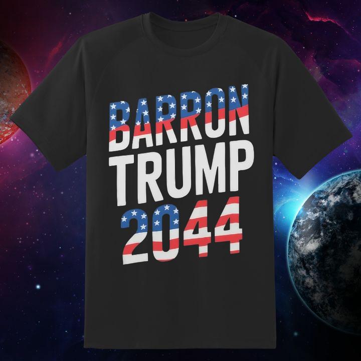 Barron Trump 2044 Election Parody Political Humor American Flag Shirt