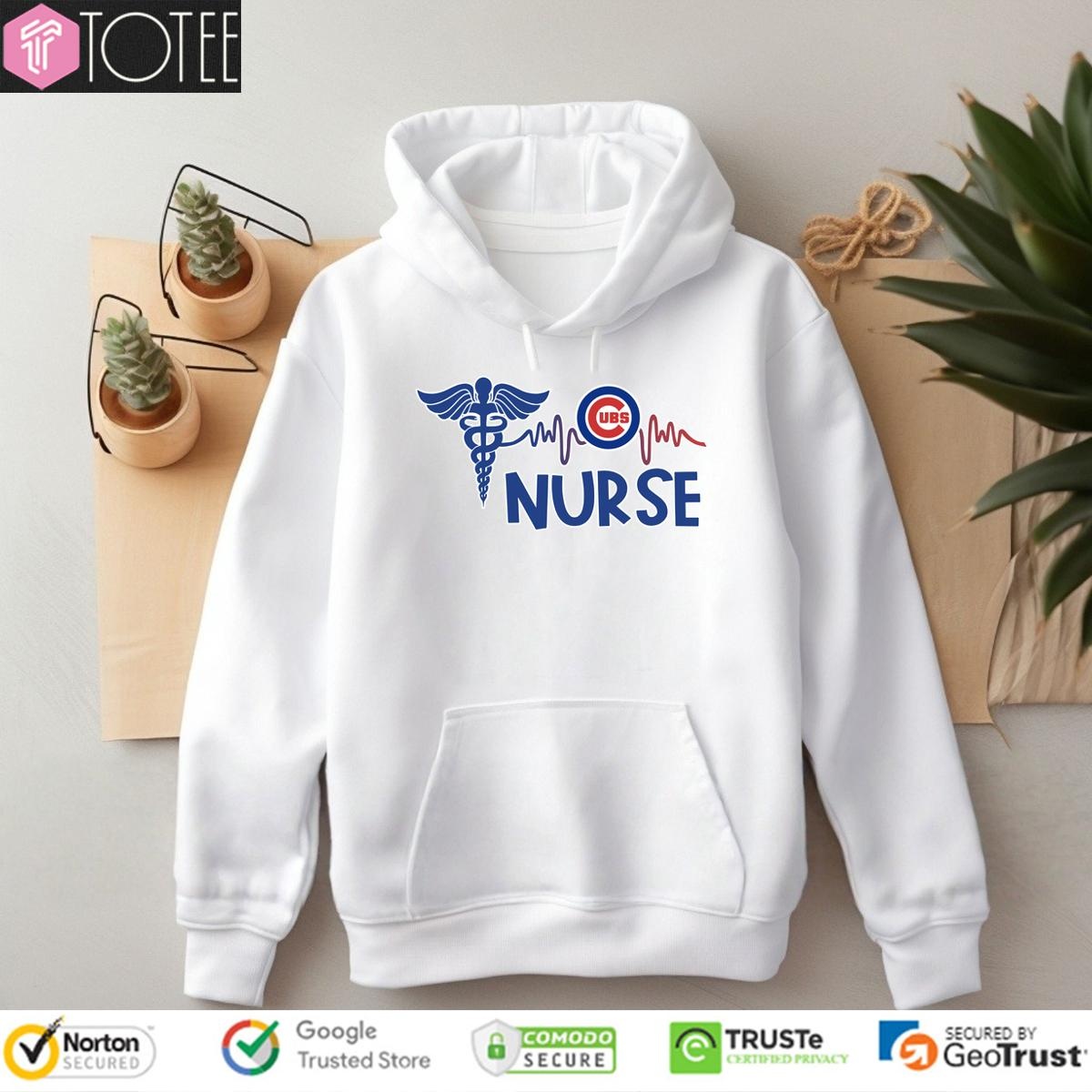 Nurse Heartbeat Chicago Cubs Hoodie