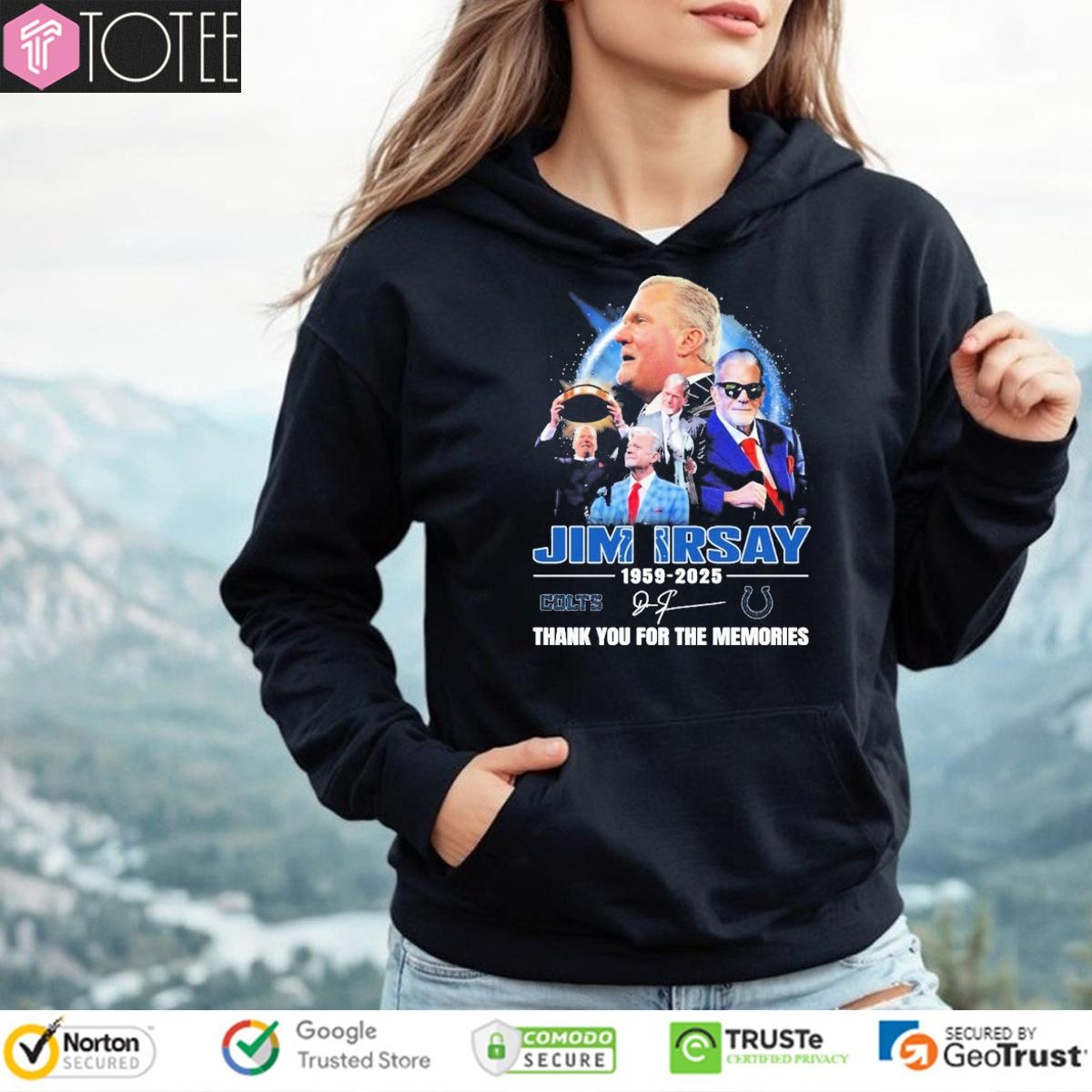Jim Irsay 1959-2025 Indianapolis Colts Signature Hoodie
