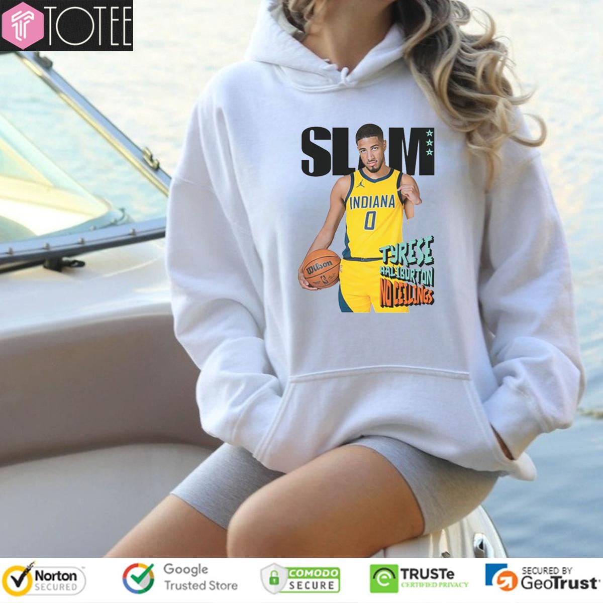 Slam Cover Tyrese Haliburton No Ceilings Indiana Pacers Hoodie